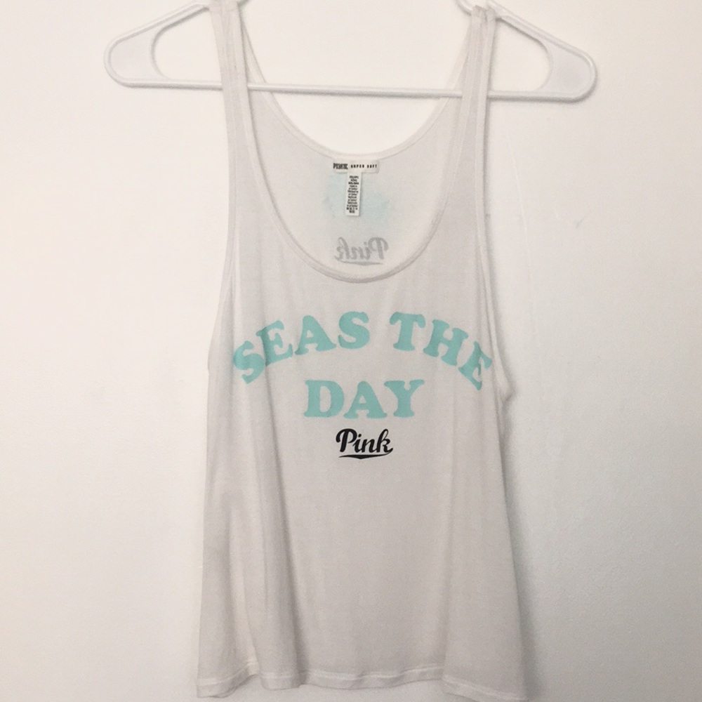 NWOT Pink White Tank